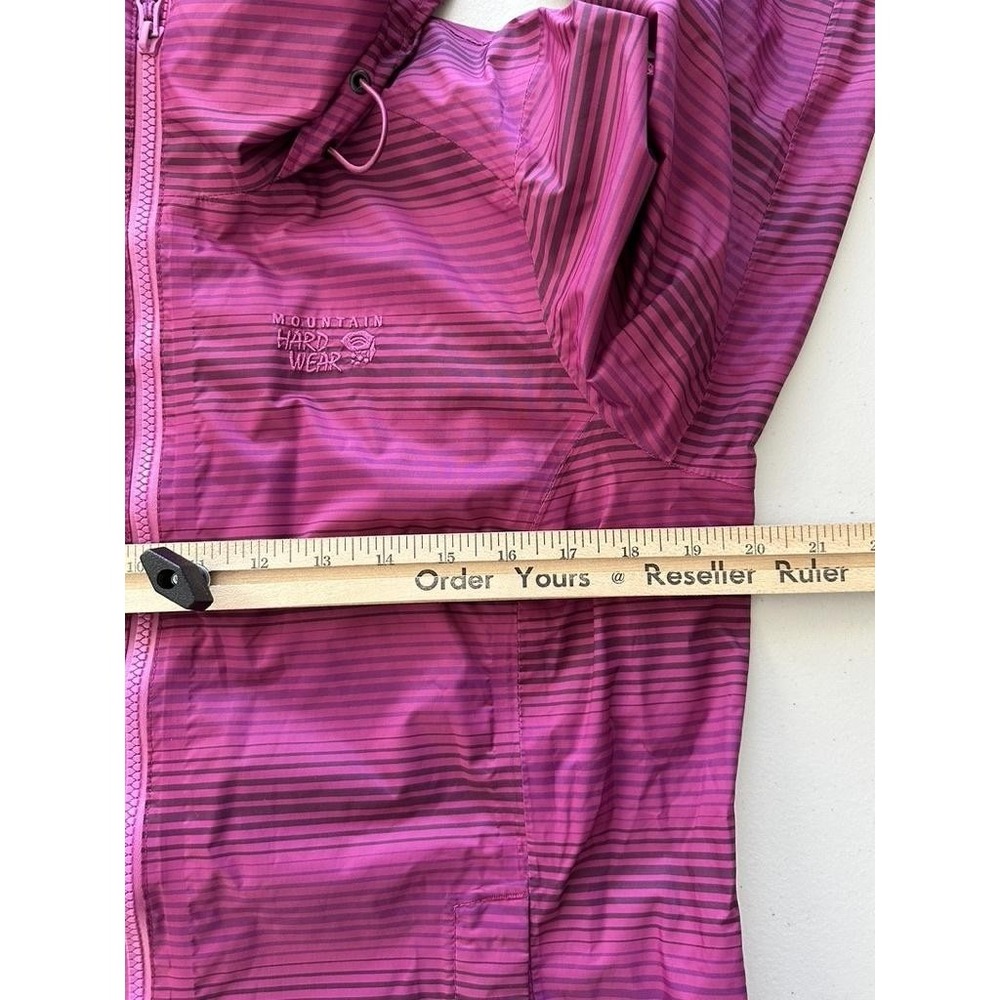 Mountain Hardwear Jacket Womens Medium Pink Dry.Q Hooded Windbreaker Hiking - Picture 9 of 13
